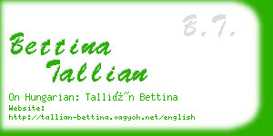 bettina tallian business card